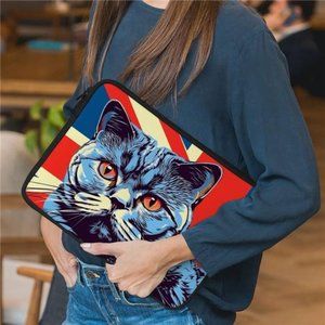 British Cat HP 16" Sleeve - Britain Flag Laptop Sleeve - with Zipper - 1-Sided